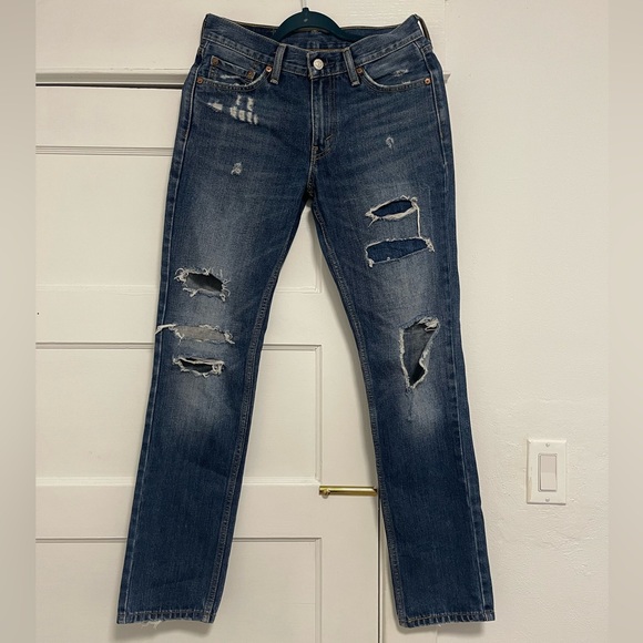 EUC Men’s Size 29 (29” X 32”) Levi’s 511™ Slim Fit Distressed Jeans 100% Cotton - Picture 6 of 11